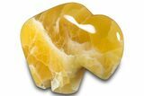 Polished Orange Bison Honeycomb Calcite - Utah #301477-2